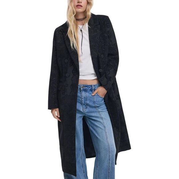 Desigual Women black Coats - Picture 1 of 3